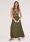 Tropical Halter Neck Top, Khaki, large