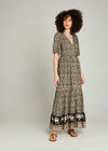 Elephant Border Print Maxi Dress, Khaki, large