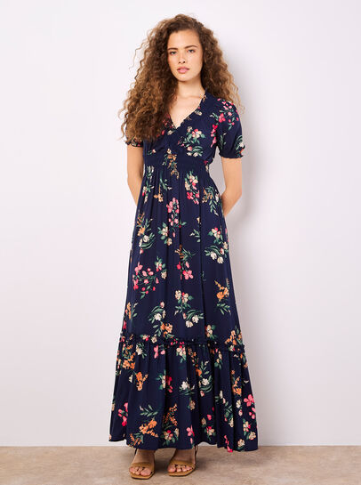 Watercolour Floral Maxi Dress