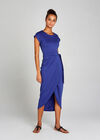 Midi Wrap Dress, Blue, large