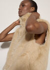Faux Fur Gilet, Stone, large