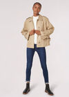 Short Cotton Trench Coat, Stone, large