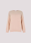 Metallic Sparkle Batwing Jumper, Pink, large