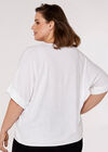 Curve Textured Top, White, large