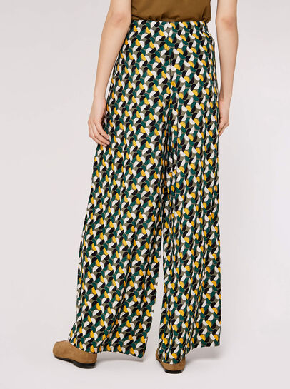 Printed Wide Leg Trousers