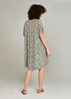 Khaki Dotted Tribal Print High Low Dress, Khaki, large