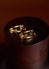 Gold Tone Oval Hoop Earrings, Gold, large