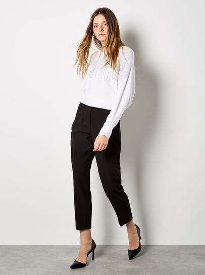 Stud Embellished Batwing Jumper