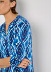 Tie Dye Swirl Tunic Top, Blue, large