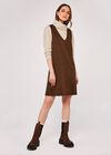 Arrow Pinafore Dress, Rust, large