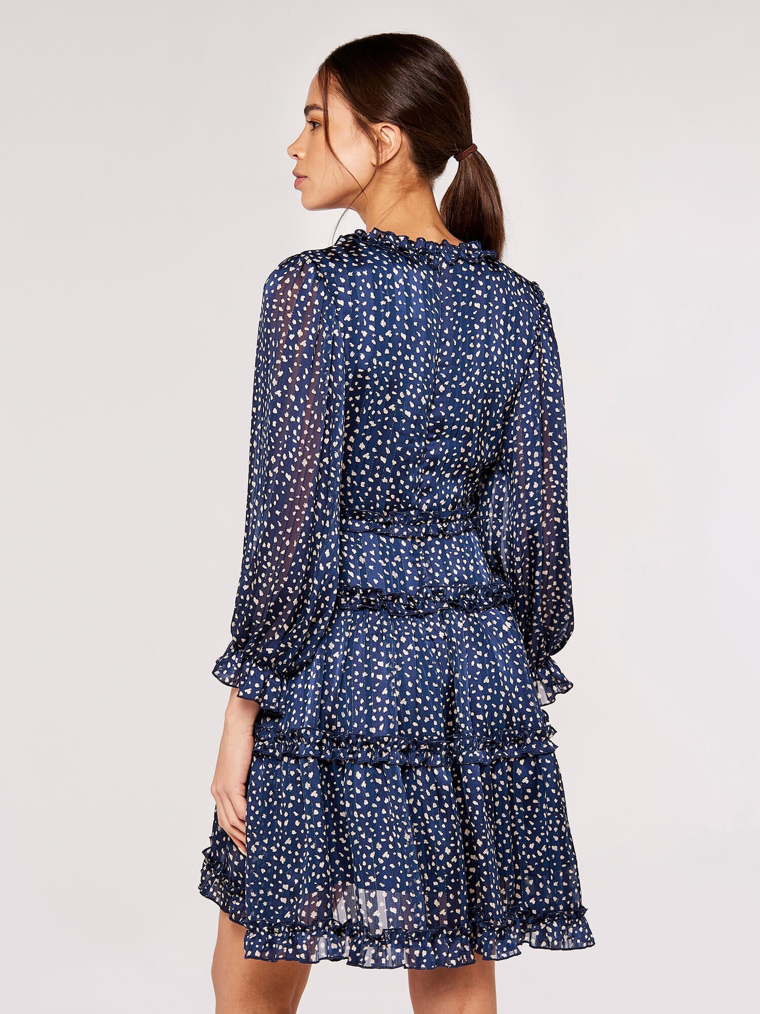 Dot sales ruffle dress