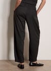 Pinstripe Wide-Leg Balloon Trousers, Dark Grey/Charcoal, large