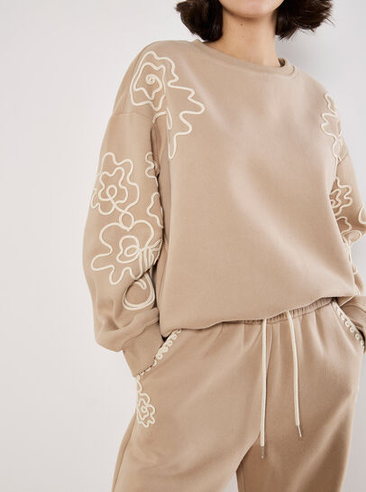 Floral Embroidered Sweatshirt