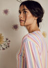 Rainbow Stripe Long Sleeve Top, Pink, large