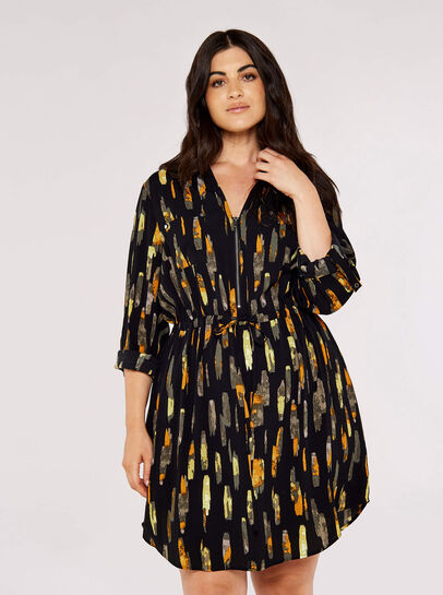 Curve Brushstroke Mini Dress
