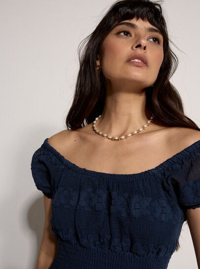 Floral Lace Milkmaid Maxi Dress