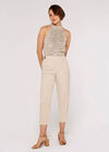 Sequin Halter Neck Top, Light Grey / Silver, large