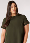 Curve Midi T-Shirt Dress, Green, large