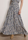 Painterly Paisley Tiered Maxi Skirt, Cream, large