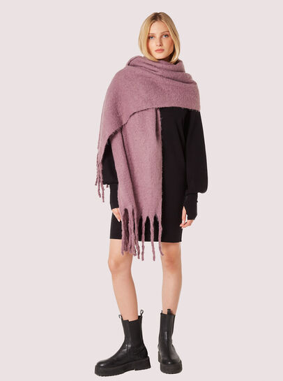 Soft Boucle Tassel Scarf
