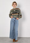 Space Dye Stripe Fluffy Jumper, Green, large