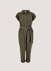 Cotton Blend Boilersuit, Khaki, large