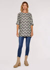 Chevron  Batwing Top, Mint, large