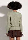 Chevron Pointelle Shimmer Jumper, Mint, large