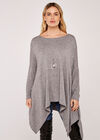 Extreme Hankyhem Long Sleeve Top, Grey, large