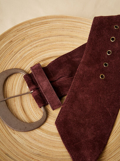 Wide Leather Waist Belt