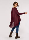 Butterfly Lace Panel Top, Burgundy, large