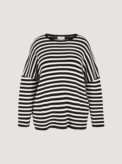 Curve Stripe Heavy Knit Jumper