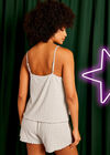 Ribbed Pyjama Tank Top, Grey, large