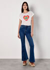 Heart Print Graphic T-Shirt, Assorted, large