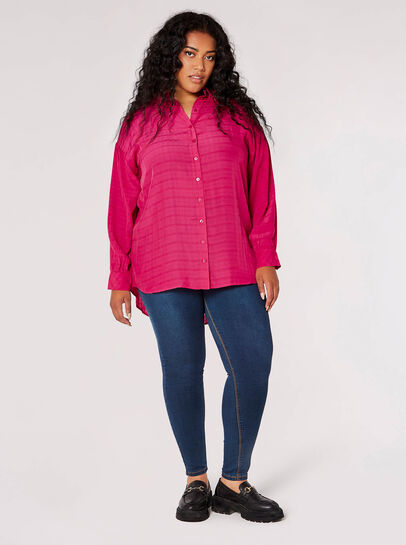 Curve Oversized Checked Shirt