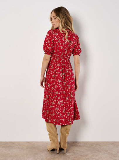 Ditsy Floral Milkmaid Midi Dress
