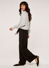 Sequin Slash Neck Jumper, Light Grey / Silver, large