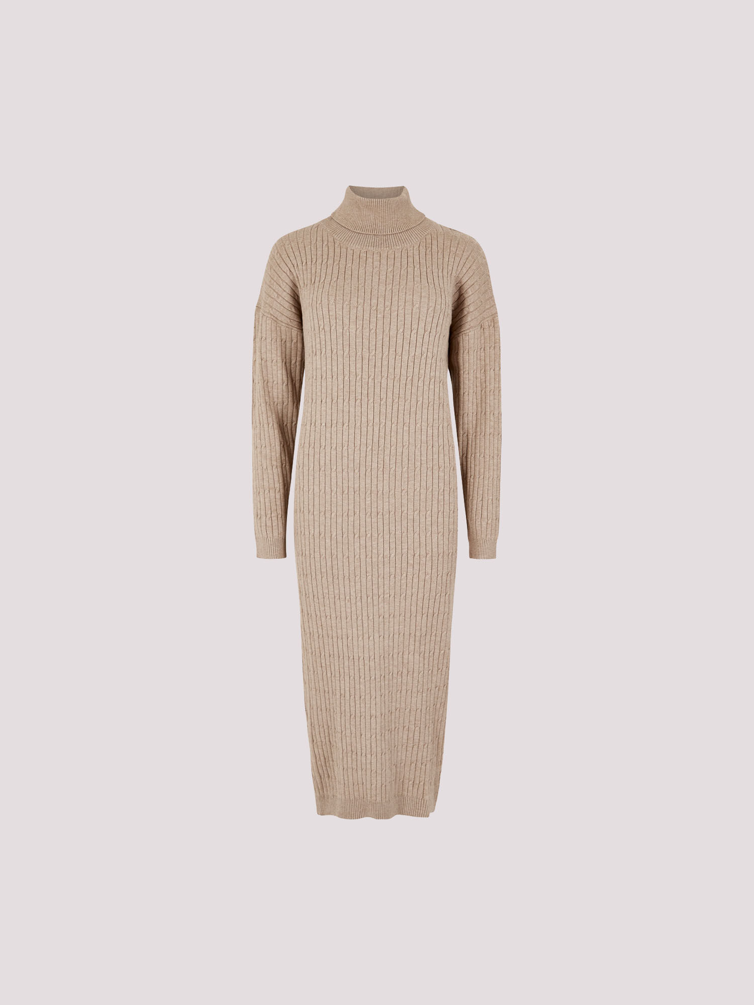 Roll Neck Kntted Midi Dress | Apricot Clothing