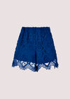 Scallop Lace Shorts, Blue, large