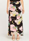 Pond Abstract Floral Maxi Skirt, Black, large