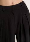 Wide-Leg Tailored Trousers, Black, large