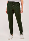 Drawstring Knitted Joggers, Green, large