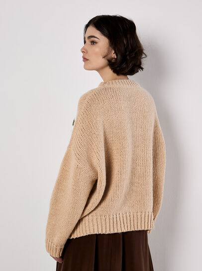 Embroidered Daisies Jumper