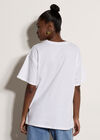 Capri Italy Lemon Cotton T-Shirt, White, large