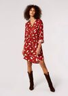 Utility Mini Dress , Rust, large