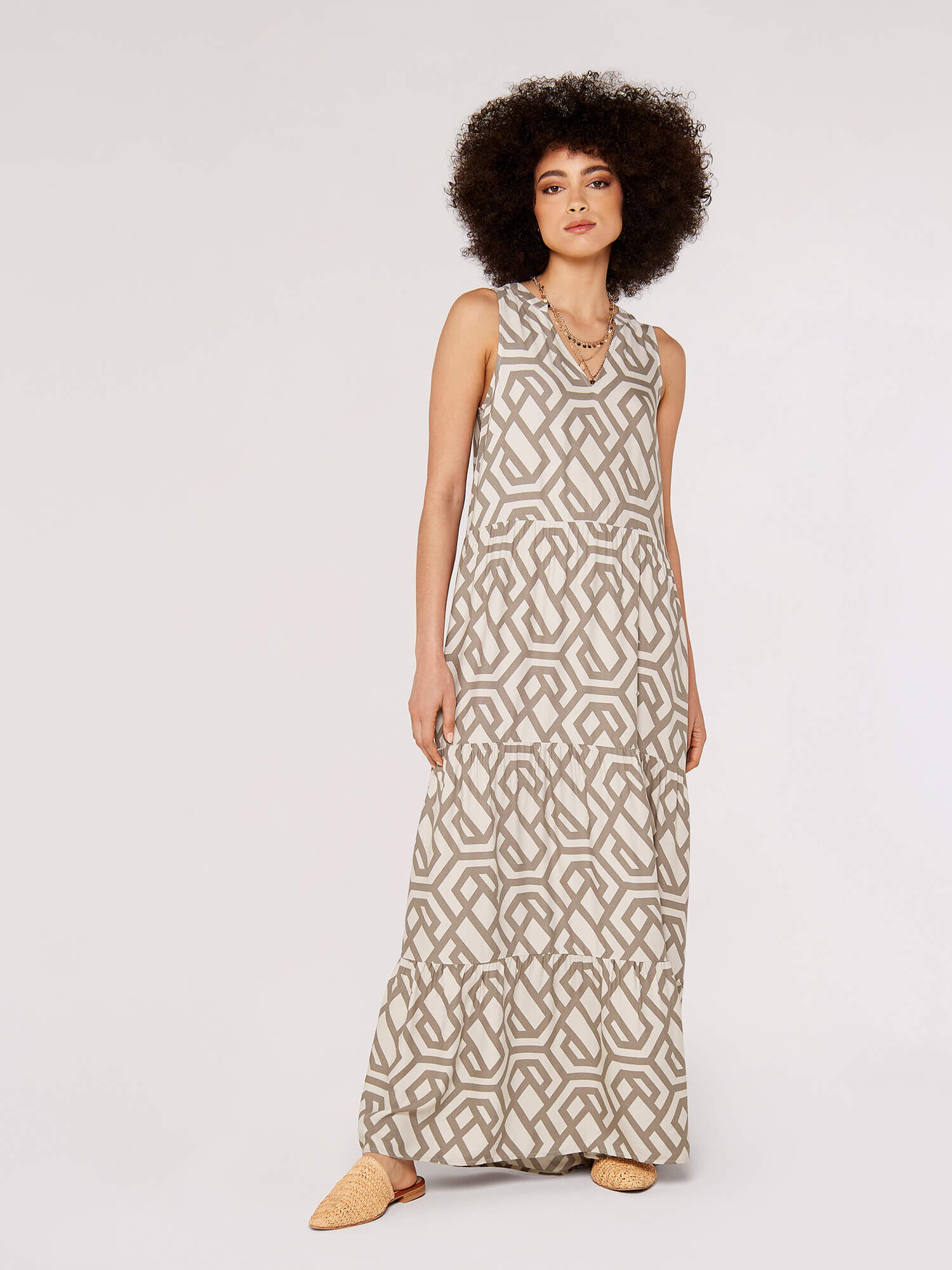 Geometric online maxi dress