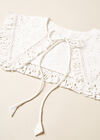 Broidery Lace Collar, White, large