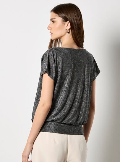 Short Sleeve Jersey Sparkle Top