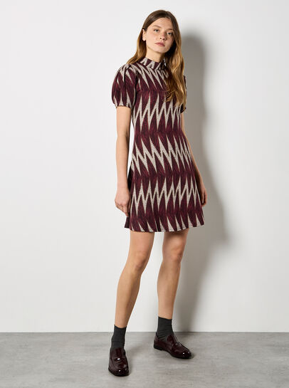 Chevron Knit Mini Dress