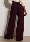 Crinkle-Textured Wide-Leg Joggers, Burgundy, large